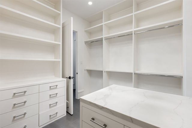 view of walk in closet