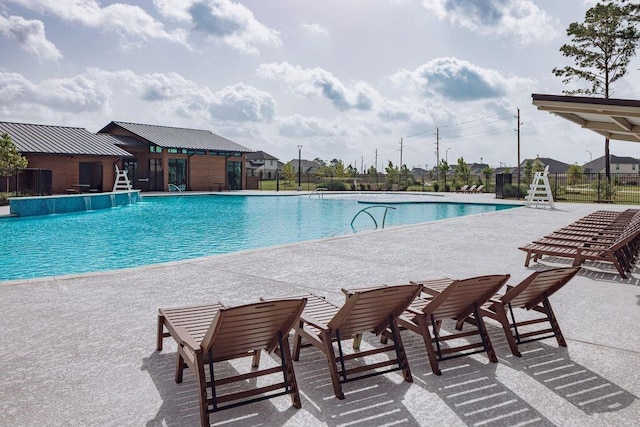 7703 Basil Ridge Dr, Cypress, TX 77433 - pool featuring fence and a patio