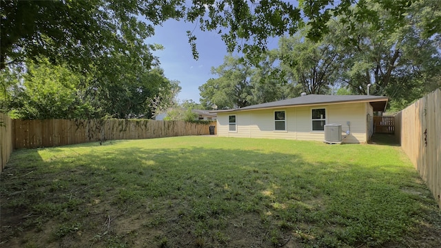5236 Perry St, Houston, TX 77021 - view of yard with central air condition unit and a fenced backyard