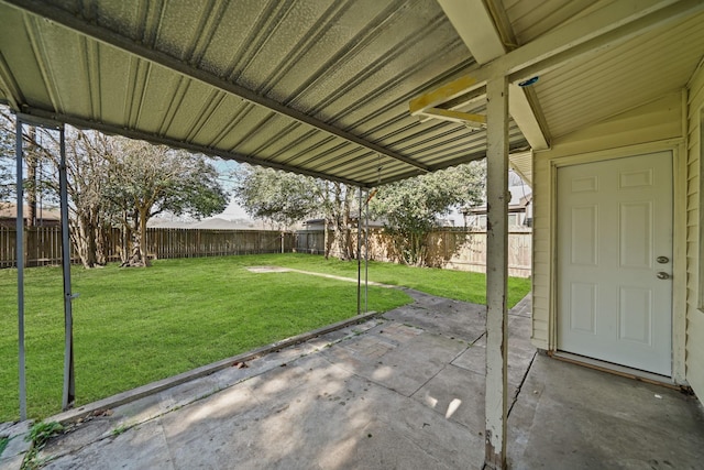 view of patio / terrace with a fenced backyard