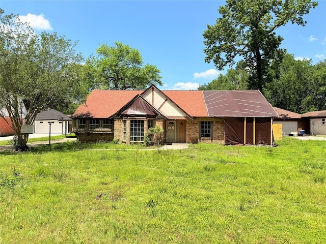 view of front of property with brick siding
