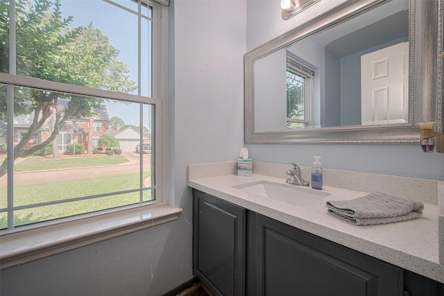 17022 Shadow Valley Dr, Spring, TX 77379 - bathroom featuring healthy amount of natural light and vanity