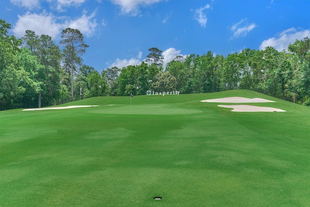 view of property's community with golf course view