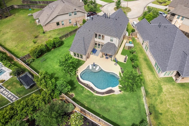 bird's eye view featuring a residential view