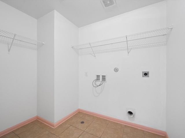 laundry room featuring hookup for a gas dryer, electric dryer hookup, visible vents, hookup for a washing machine, and laundry area