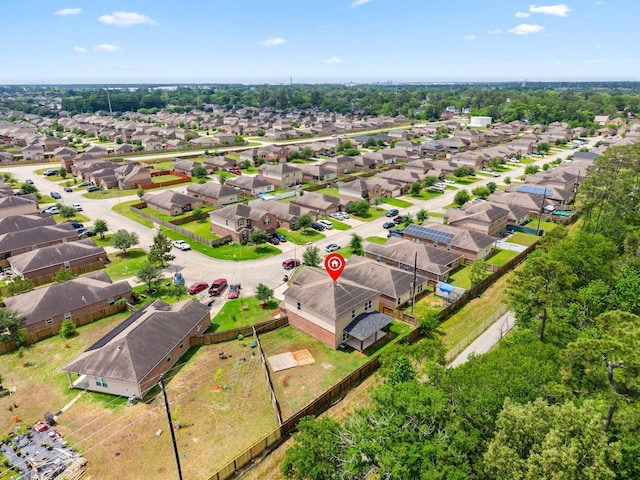 aerial view featuring a residential view