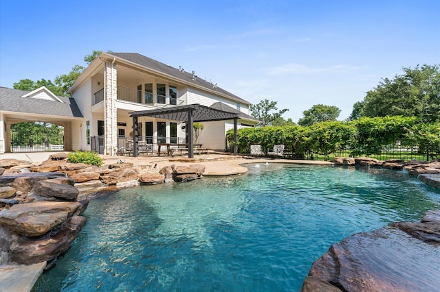 33802 Thousand Oaks Blvd, Magnolia, TX 77354 - pool featuring fence and a patio