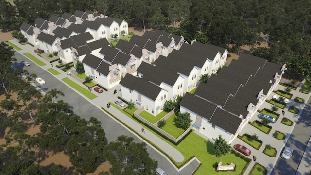 aerial view featuring a residential view