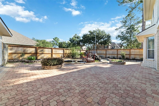 view of patio / terrace with a fenced backyard