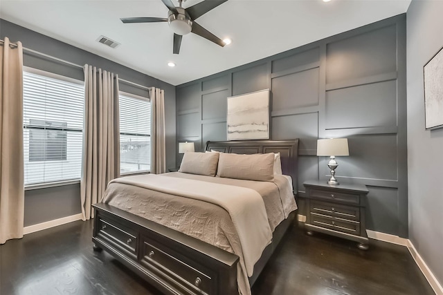 1812 Bingham St, Houston, TX 77007 - bedroom with baseboards, visible vents, and dark wood-type flooring