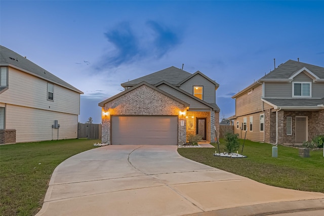 4807 Purple Wisteria Ln, Spring, TX 77373 - view of front of property with concrete driveway, brick siding, and a garage