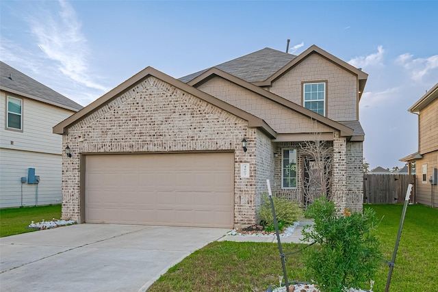 4807 Purple Wisteria Ln, Spring, TX 77373 - view of front of house featuring brick siding, a garage, and driveway