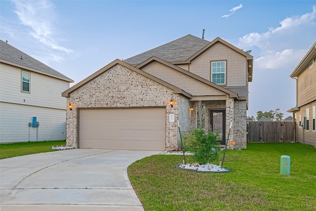 4807 Purple Wisteria Ln, Spring, TX 77373 - view of front of property featuring brick siding, a garage, and driveway