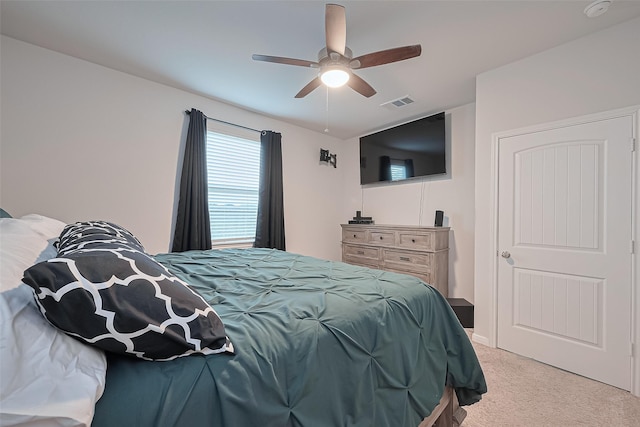 4807 Purple Wisteria Ln, Spring, TX 77373 - carpeted bedroom featuring a ceiling fan