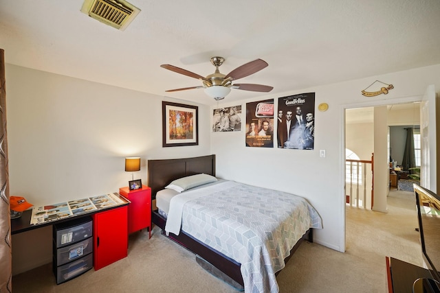 13823 Eldridge Garden Cir, Houston, TX 77083 - carpeted bedroom featuring ceiling fan and visible vents