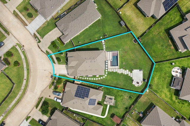 bird's eye view featuring a residential view
