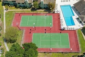 birds eye view of property