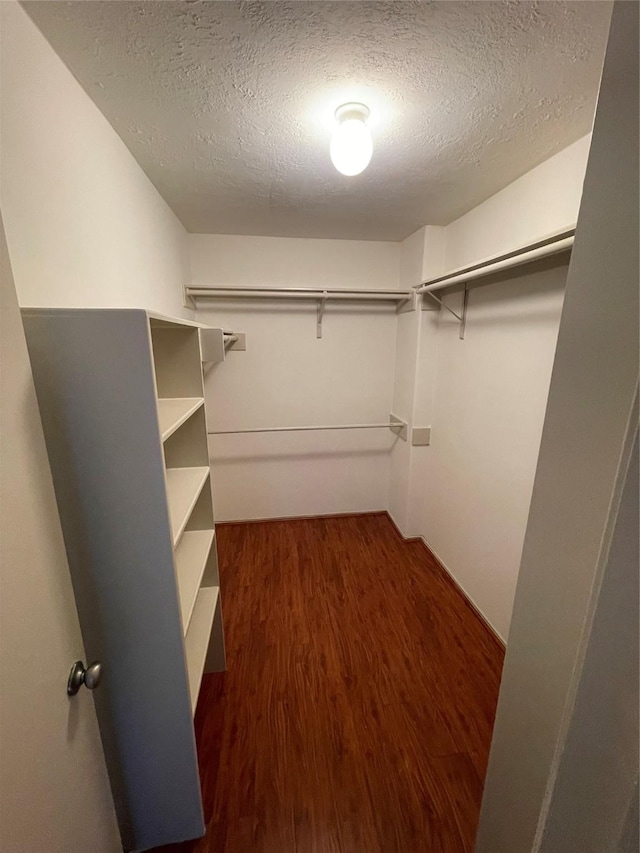 spacious closet featuring wood finished floors
