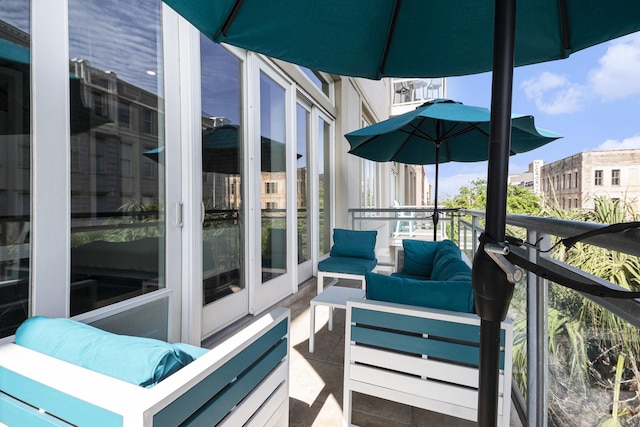 balcony with outdoor lounge area