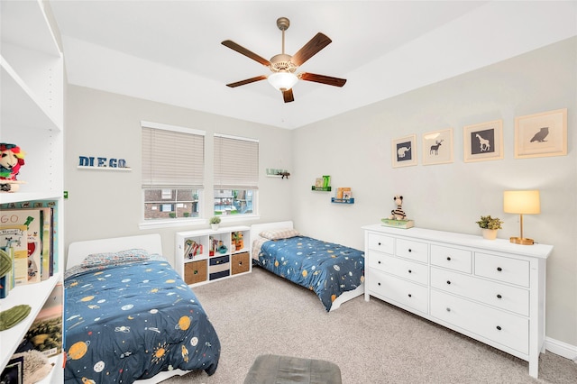 1705 Red Oak Point Dr, Houston, TX 77055 - carpeted bedroom with ceiling fan