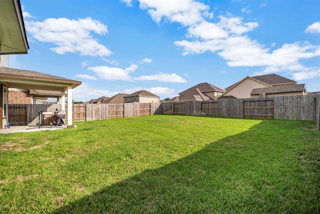 21443 Petherton Dr, Tomball, TX 77375 - view of yard featuring a fenced backyard and a patio area