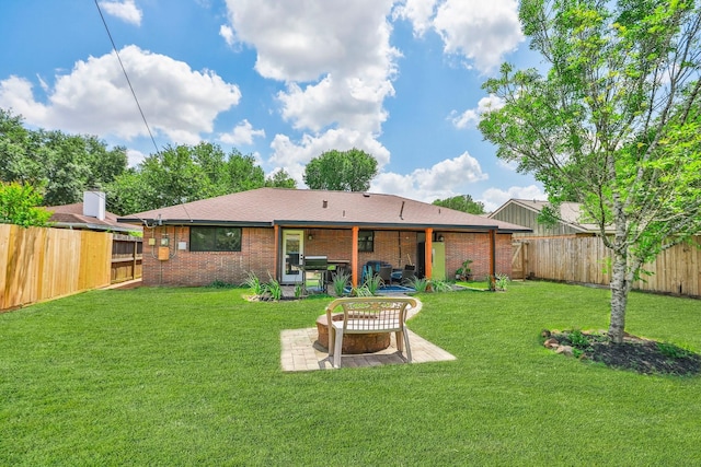 5714 Nina Lee Ln, Houston, TX 77092 - back of property featuring brick siding and a patio