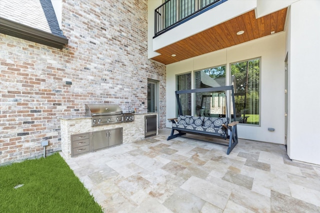 13927 Perthshire Rd, Houston, TX 77079 - view of patio with a balcony and an outdoor hangout area