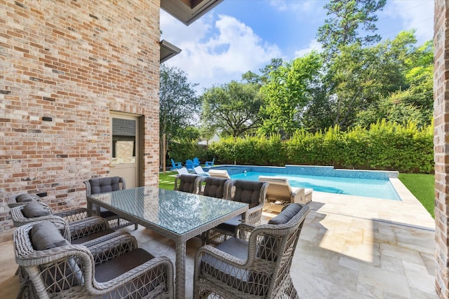13927 Perthshire Rd, Houston, TX 77079 - view of patio / terrace featuring outdoor dining space