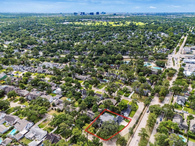 13927 Perthshire Rd, Houston, TX 77079 - aerial overview of property's location featuring property parcel outlined