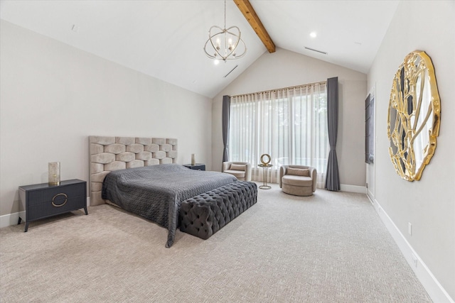 13927 Perthshire Rd, Houston, TX 77079 - bedroom featuring carpet, a chandelier, and baseboards