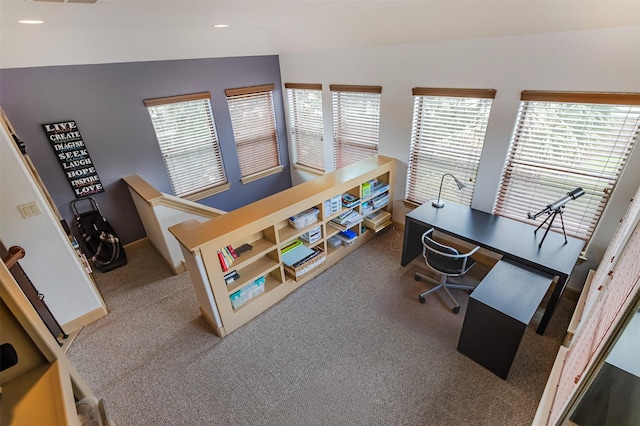 6310 Indiangrass Ct, Katy, TX 77494 - carpeted office space featuring baseboards and recessed lighting