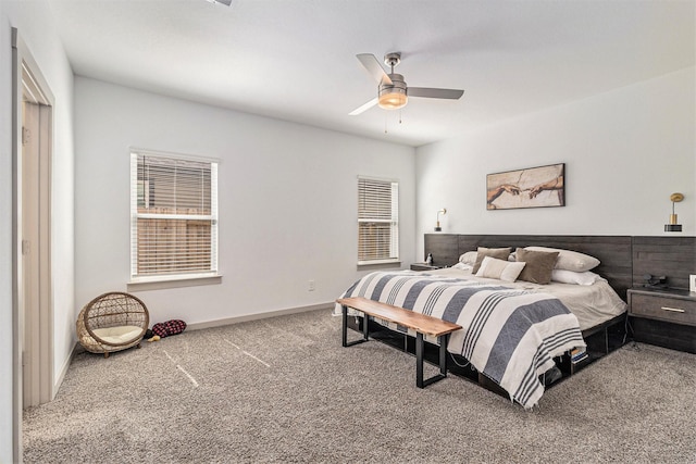 12823 Tokenhouse Ln, Houston, TX 77047 - bedroom with carpet, ceiling fan, and baseboards