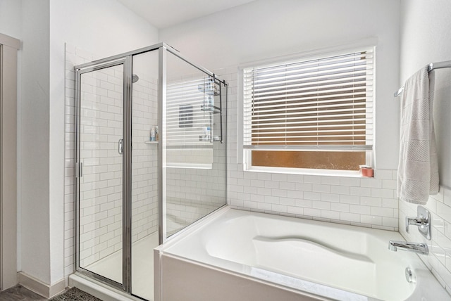 12823 Tokenhouse Ln, Houston, TX 77047 - bathroom featuring a shower stall and a garden tub