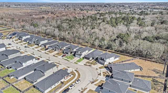 bird's eye view with a residential view