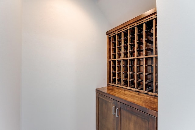 view of wine area