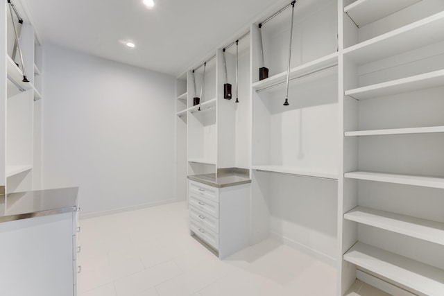 view of walk in closet