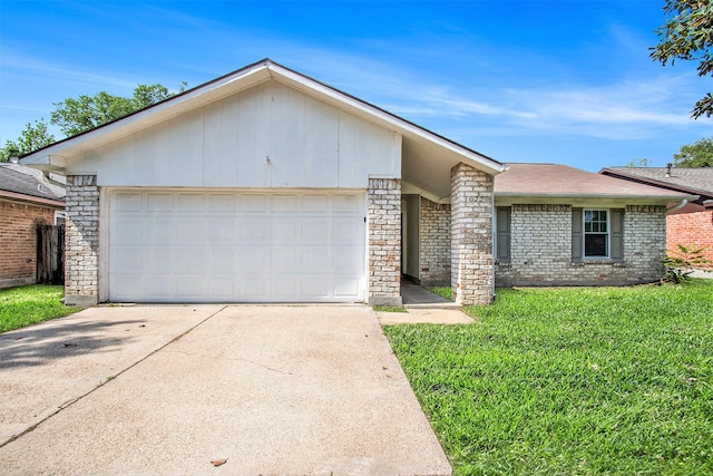 3622 Pine Ridge Ln, Houston, TX 77088 - single story home with an attached garage, driveway, and a front lawn