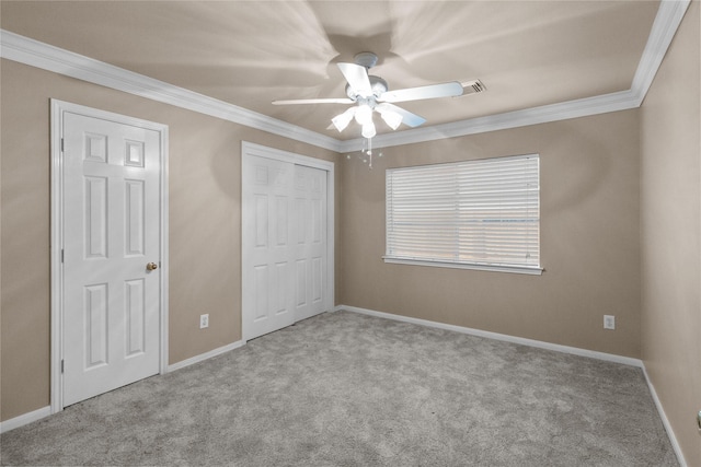 2215 Bay Haven Way, League City, TX 77573 - unfurnished bedroom featuring carpet, ornamental molding, baseboards, and a closet