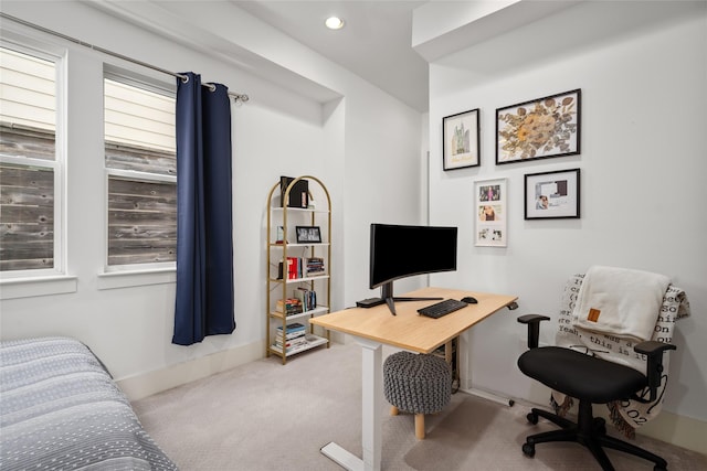 1023 Roberts St, Houston, TX 77003 - office area with carpet, recessed lighting, and baseboards