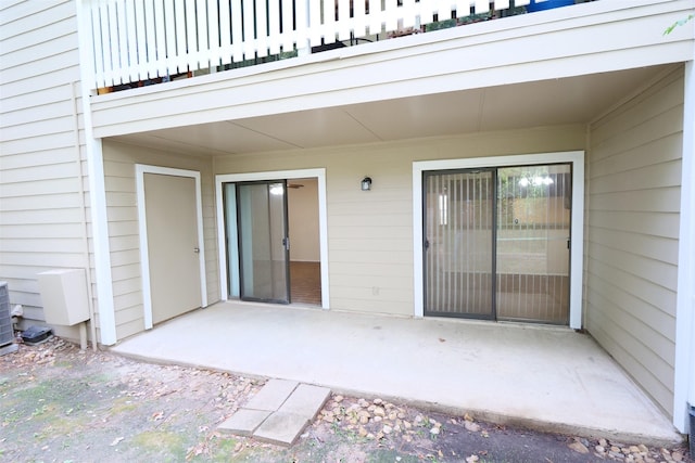 view of patio / terrace featuring central AC unit