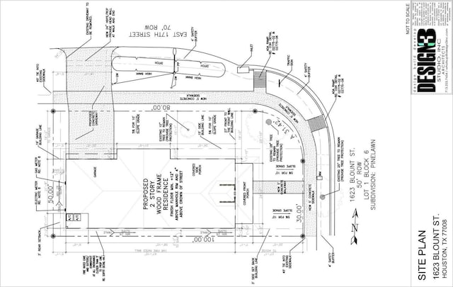 1623 Blount St, Houston, TX 77008 - map showing property parcels