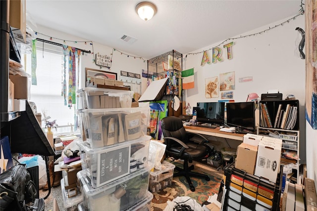 home office featuring visible vents