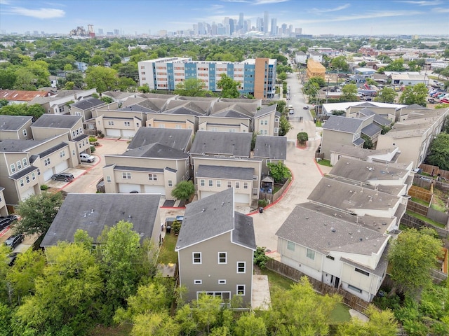bird's eye view featuring a view of city