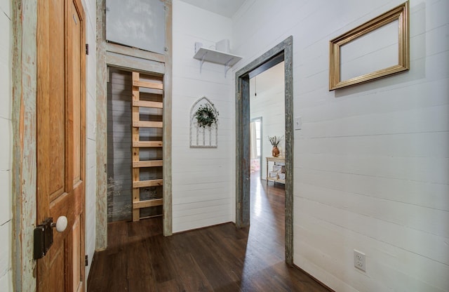 14203 Cypress Creek Blvd, Cypress, TX 77429 - hallway with dark wood-style floors and wood walls