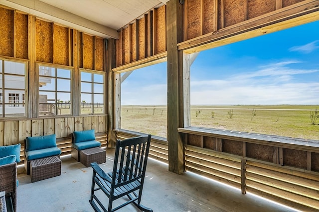 exterior space featuring a rural view