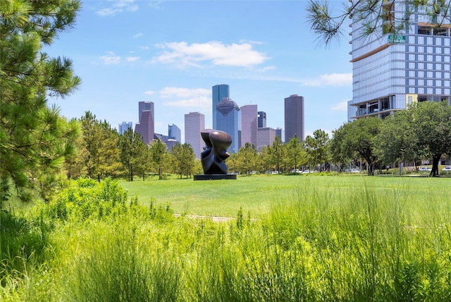 surrounding community featuring a city view