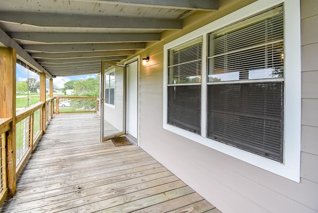 view of wooden deck