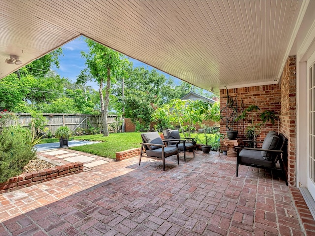 view of patio / terrace with outdoor lounge area