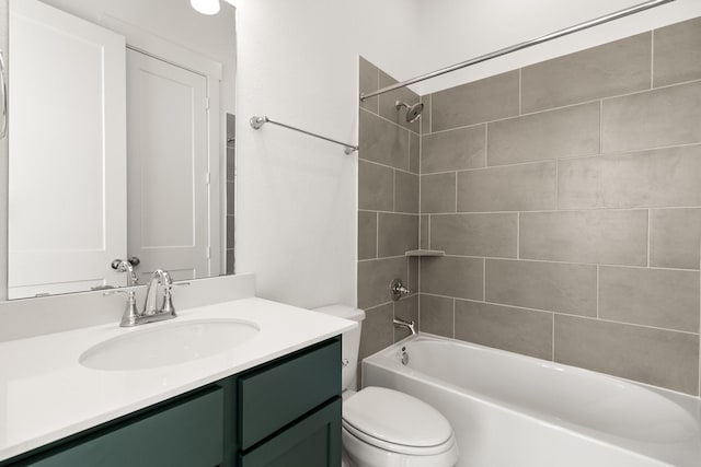 2219 Inglenook Grove Dr, Katy, TX 77493 - bathroom featuring toilet, shower / bath combination, and vanity
