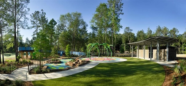 surrounding community with a lawn